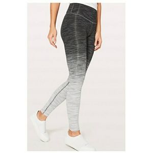 Lululemon Wunder Under Black/White Ombre Leggings